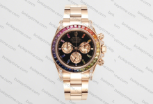 Introduction to ZF Factory's Rolex Daytona Rose Gold Rainbow Daytona 116595RBOW Replica Watch-Bokey Time