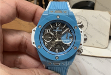 BBF Factory Hublot 411.EX Tiffany Blue Ceramic Detail Review, Big Bang Replica Watch-Bokey Time