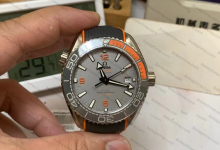 How about the details of the VS Factory Omega Seamaster Planet Ocean 600m Quarter Grey Orange Titanium Case?-Bokey Time