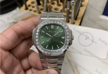 Physical sharing! 3K Factory Patek Philippe Nautilus 5711/1300A-001 Green Dial Diamond Bezel with 324 Integrated Movement.-Bokey Time