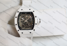 BBR Factory's Richard Mille RM055 White Ceramic has been newly upgraded to the V2 version, featuring a white shock absorber.-Bokey Time