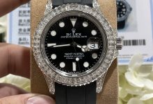 Custom-made Yacht-Master Style 42mm 18K Gold-Plated Weighted Edition with Moissanite Setting-Bokey Time