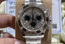 18K Gold-Plated Custom Daytona Cement Grey 40mm Luxury Modification with Cal.4130 Movement-Bokey Time