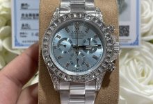 18K Gold-Plated Custom Ice Blue Daytona 40mm with Cal.7750 Movement-Bokey Time