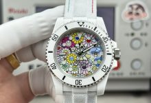 Custom Submariner “Sunflower Edition” Takashi Murakami Inspired Floral Dial Black Ceramic Case 3135 Automatic Movement Canvas Strap Watch-Bokey Time