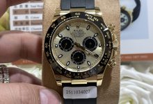 Custom 18K Gold-Plated Daytona Style Watch 40mm 4130 Movement Personalized Jewelry-Grade Finish-Bokey Time