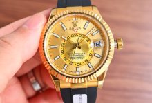 18K Factory Sky-Dweller 42mm Gold-Plated Travel Watch Edition-Bokey Time