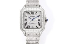 DF4 Factory Cartier Santos Full Moissanite Edition Ultimate Luxury in Every Detail-Bokey Time
