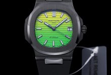 AET Remould 5711 Green Dial Ceramic Nautilus Mod Watch-Bokey Time