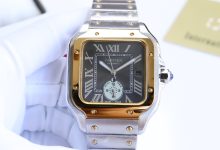 Cartier Santos Series Watch Stainless Steel Case with Automatic Movement and Interchangeable Strap Design-Bokey Time