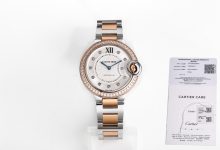 Cartier Ballon Bleu Watch Rose Gold Two Tone Design with Automatic Mechanical Movement and Sapphire Crystal-Bokey Time