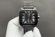 Cartier Santos Black Case Quick-Release Strap Edition 40mm Automatic Mechanical Watch Premium Quality Release-Bokey Time