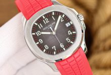 “Nautilus Black DLC Sport Watch 40mm Red Strap Style”-Bokey Time
