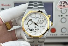 Overseas Style Multi-Function Luxury Sports Watch 42mm – Stainless Steel Case, Automatic Movement, Dual Time & Date Display, Rubber Strap-Bokey Time