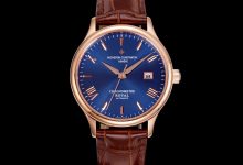 Vacheron Constantin Traditionnelle Style Dress Watch 40mm Blue Dial Automatic Movement Leather Strap-Bokey Time