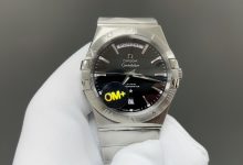 Omega Constellation 38mm Day-Date Automatic Watch – Black Windmill Wheel Edition-Bokey Time