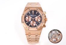 Royal Oak Chronograph Frosted Steel Sapphire Display Watch-Bokey Time