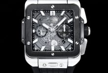 Hublot Square Bang Unico Skeleton Chronograph HUB1280 Modified 7750 Steel Sapphire Crystal Rubber Strap 42mm Luxury Sports Watch-Bokey Time
