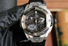 Hublot Big Bang Sang Bleu II Skeleton Chronograph Titanium Geometry Case 45mm Automatic Watch HB Factory V3 Upgrade Edition-Bokey Time