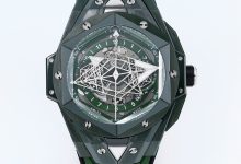 Hublot Big Bang Sang Bleu II Skeleton Ceramic Geometry Chronograph Watch HUB1240 Inspired Tattoo Design Luxury Edition-Bokey Time