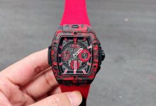 Hublot Big Bang Sang Bleu Red Carbon Fiber Limited Skeleton Chronograph HUB4700 Automatic Watch 45mm Edition-Bokey Time