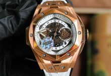 Hublot Big Bang Sang Bleu II Skeleton Geometric Chronograph 45mm Titanium Luxury Watch Rubber Strap Edition-Bokey Time