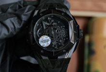 Hublot Big Bang Sang Bleu II Geometric Skeleton Chronograph Titanium Luxury Watch 45mm Rubber Strap Edition-Bokey Time